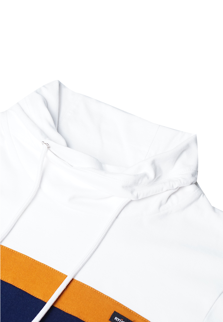 Ryusei Kaos Pria Lengan Panjang Nandito Rui White