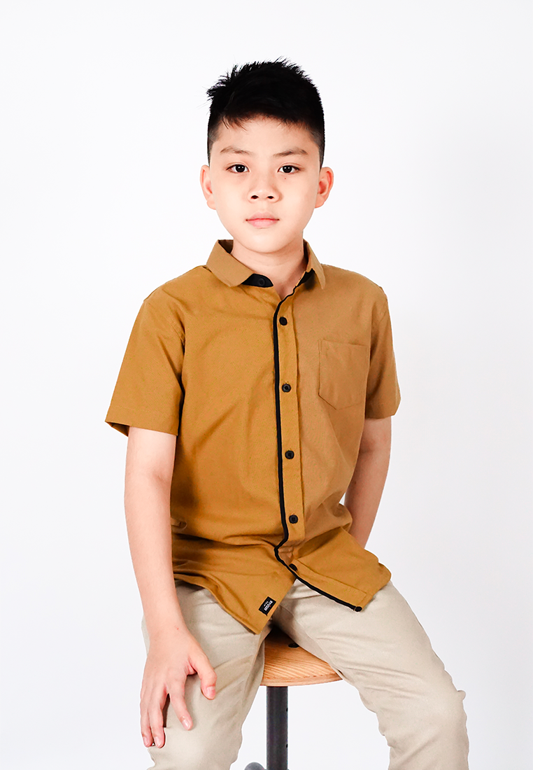 Ryusei Shirt kids Atsugawa Brown - Ryusei