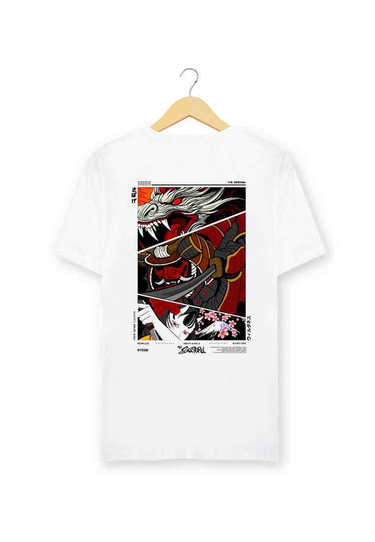 Ryusei Kaos Pria Warrior White