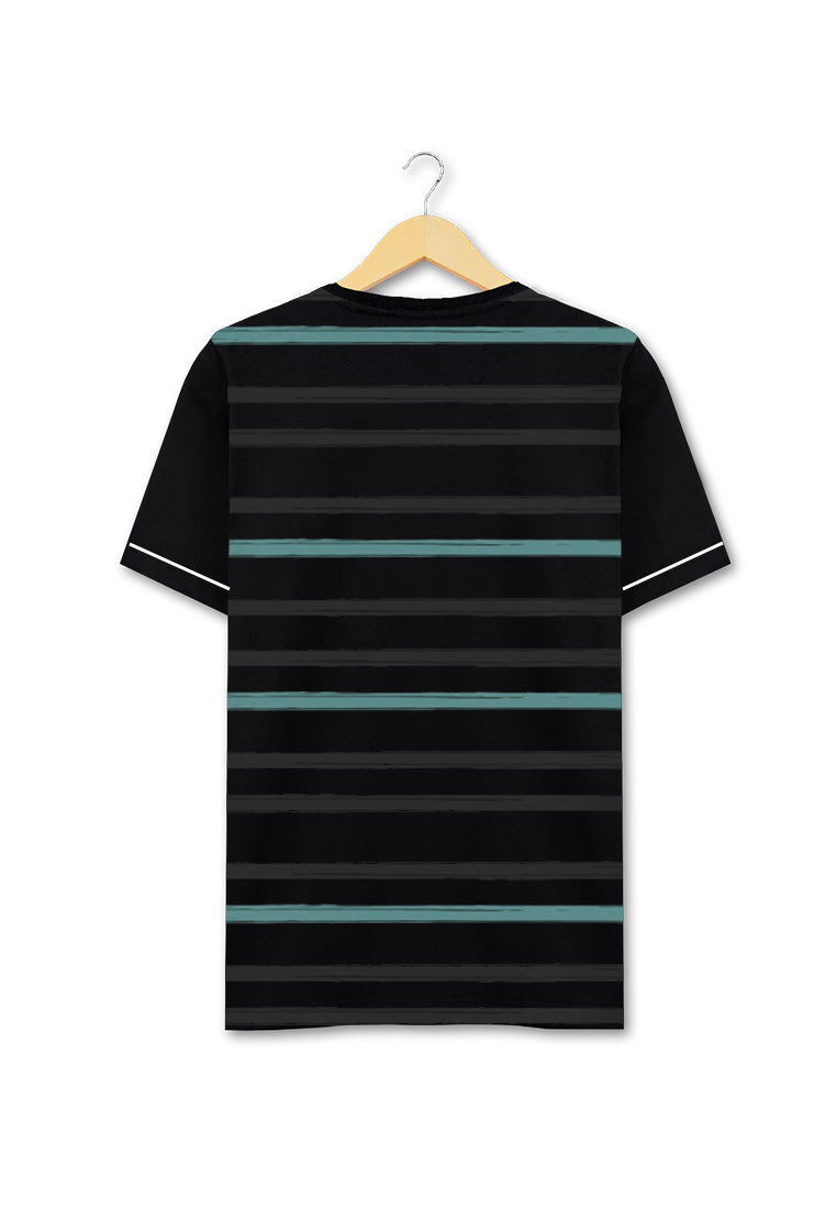 Ryusei Kaos Pria Yamada Stripe Black