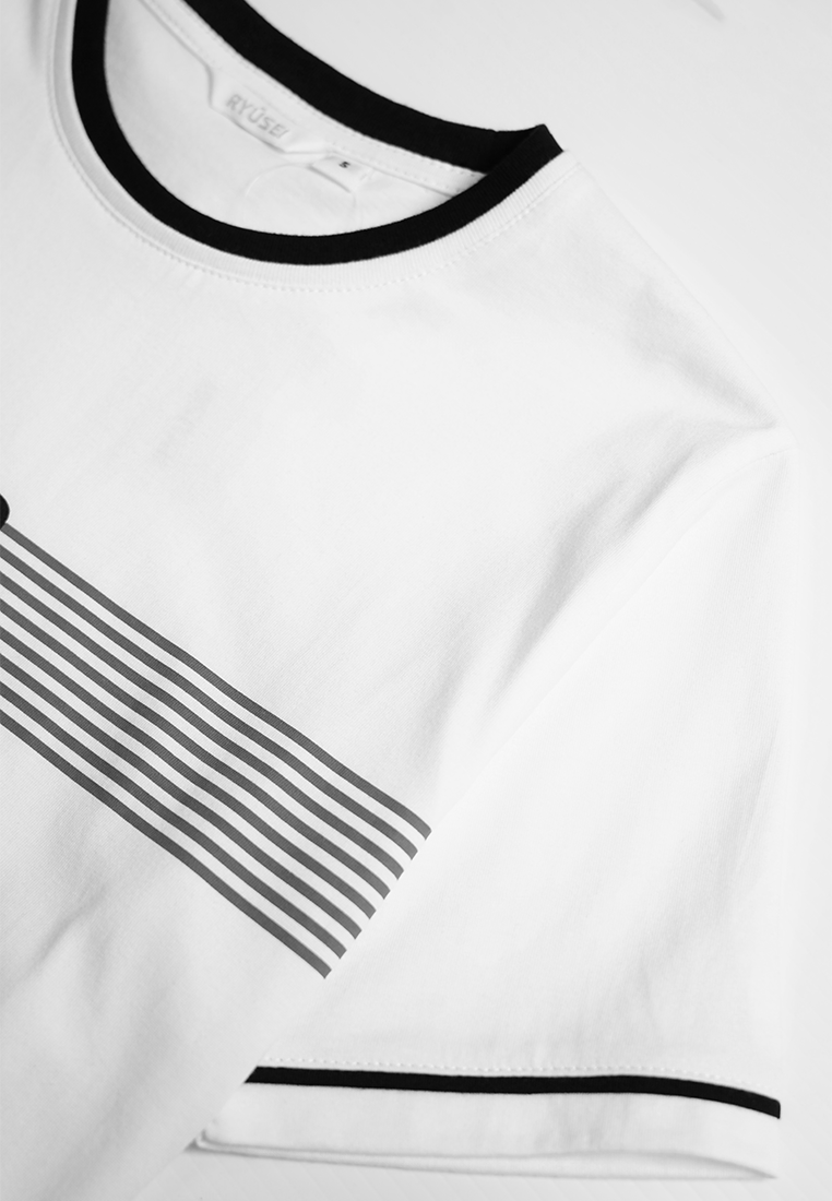 Ryusei Kaos Pria Hachioji White