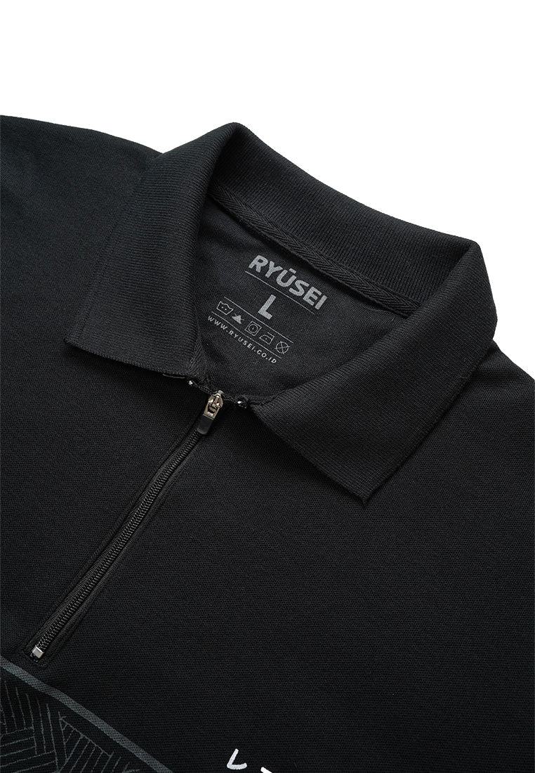 Ryusei Polo Shirt Sendai Black - Ryusei Poloshirt