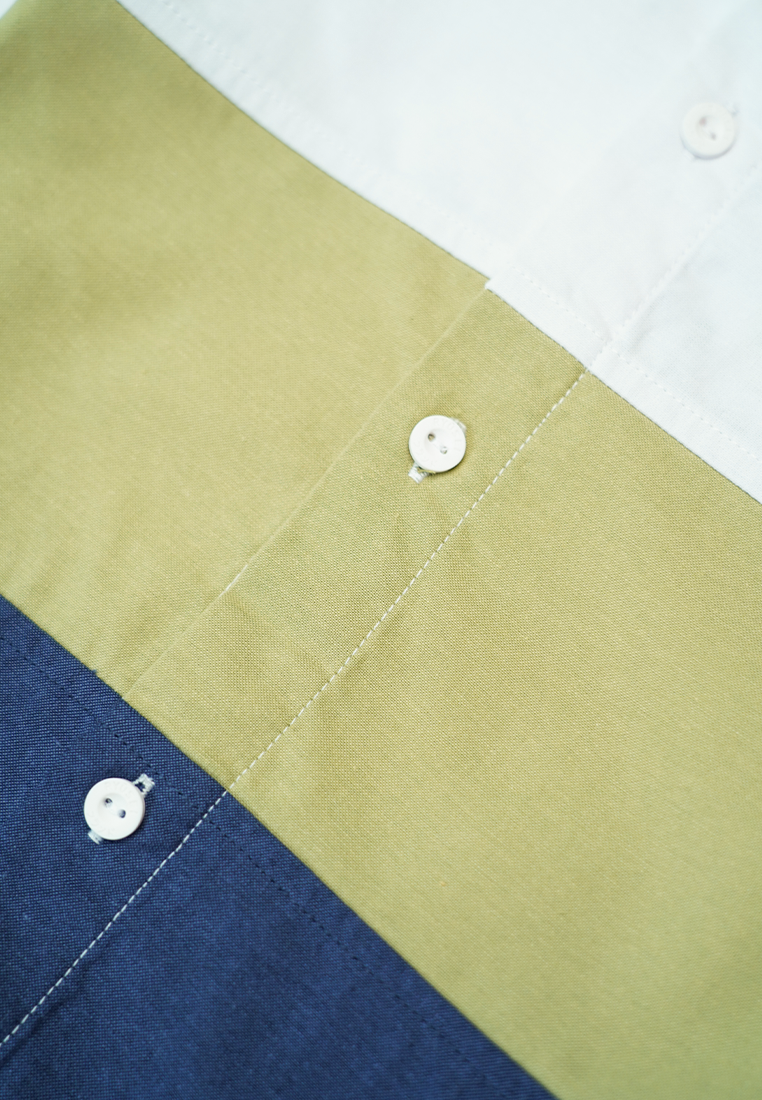 Ramadan Series | Ryusei Kemeja Anak Kerah Koko lengan Pendek Mikata CMB Blue Denim