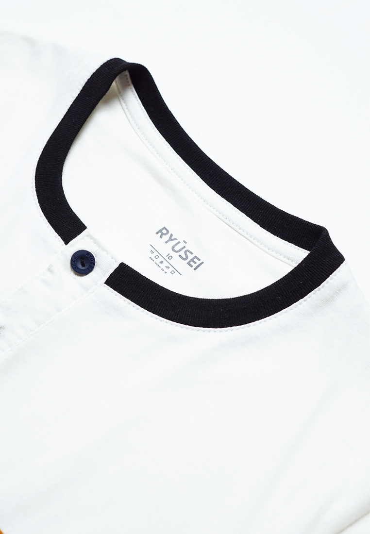 Ryusei Kaos Anak Takatsuki Button CMB White
