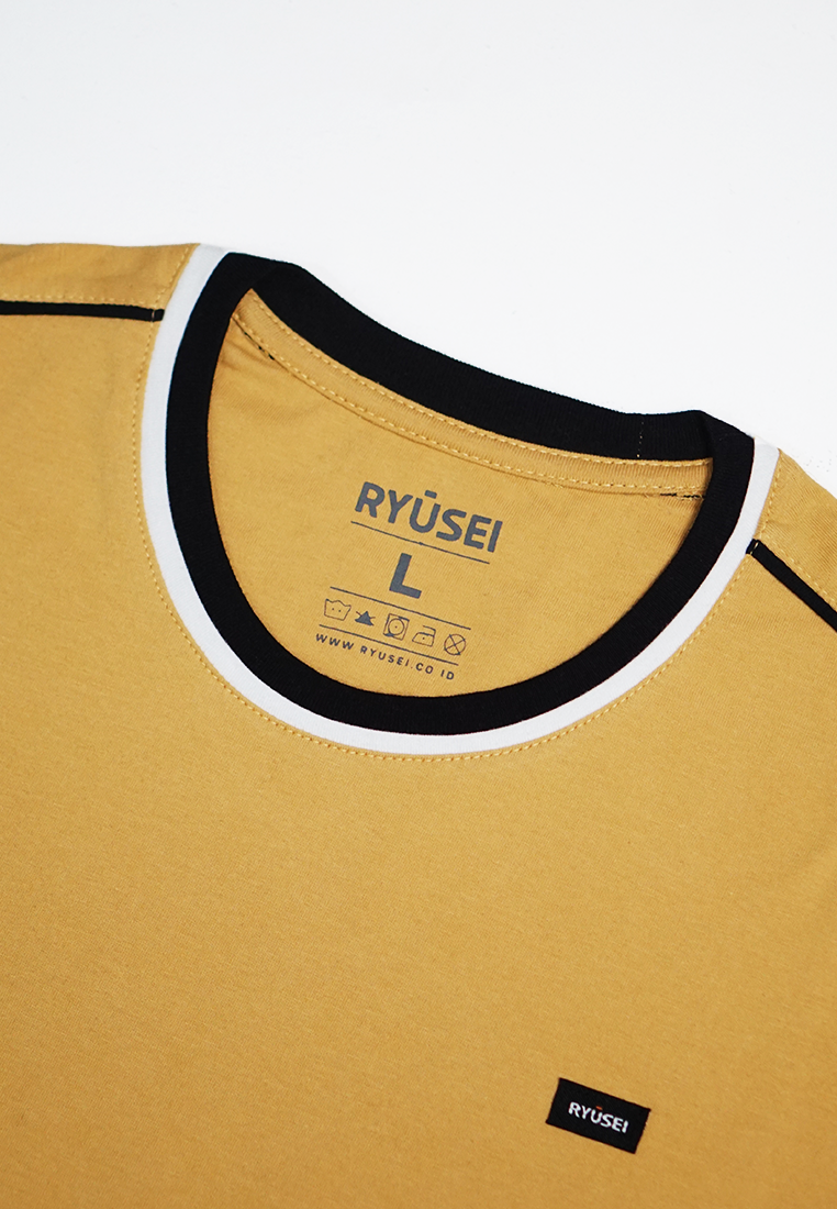 Ryusei Kaos Pria Yukako CMB Light Mustard