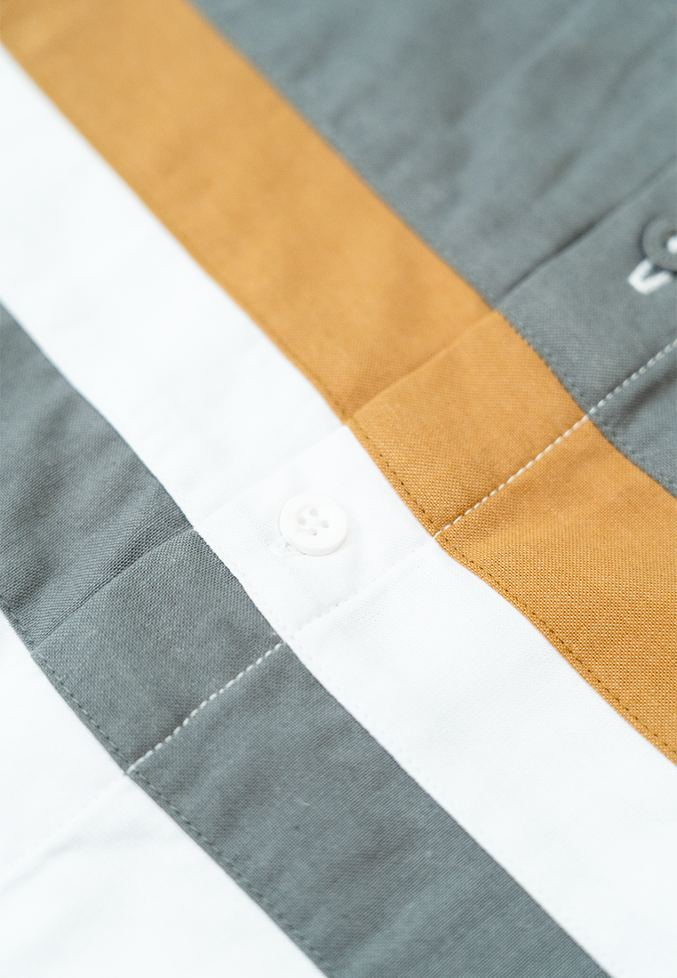 Ryusei Kemeja Kerah Reguler Lengan Pendek Takagawa CMB Dark Grey