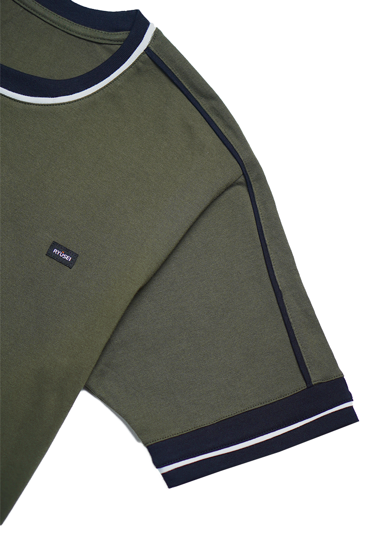 Ryusei Kaos Pria Yukako CMB Olive Green