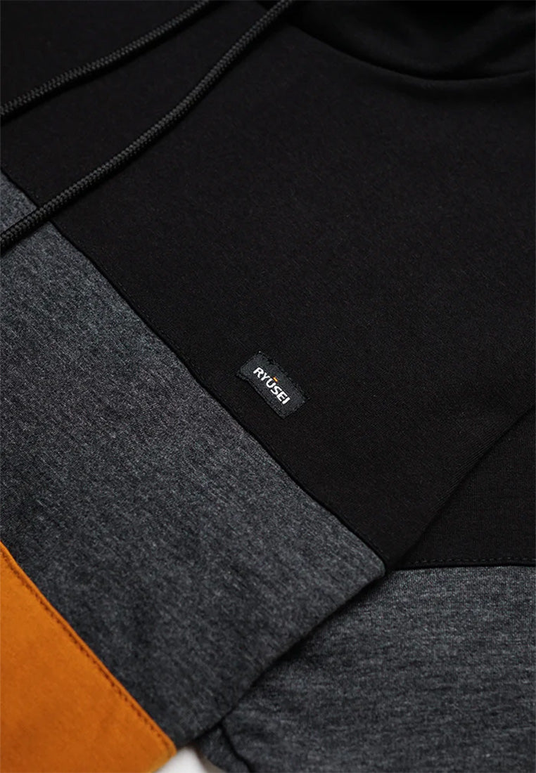 Ryusei Kaos Pria Lengan Panjang Nandito Kei Black