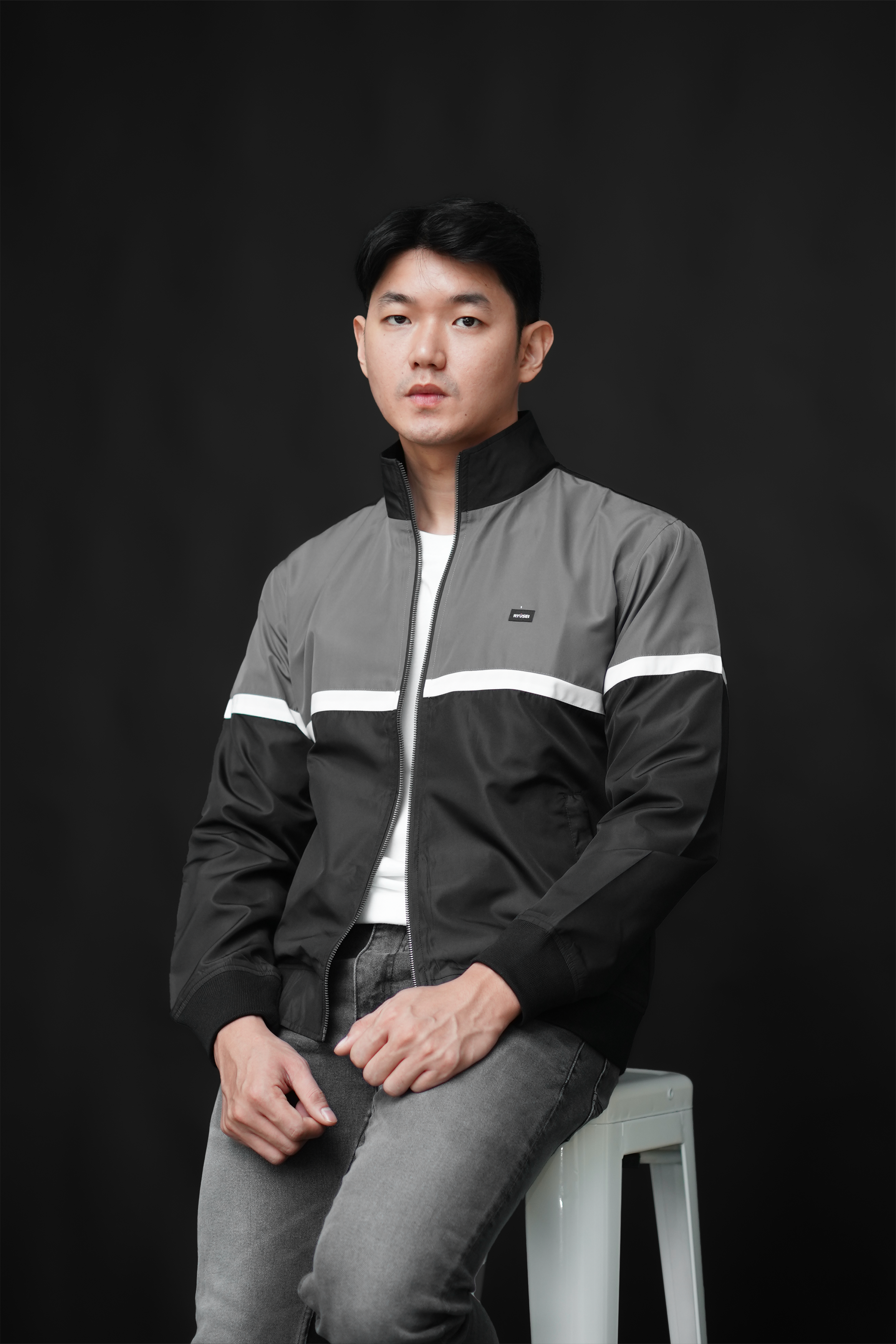 Ryusei Windbreaker Jacket Akimitsu Black - Jaket Parasut