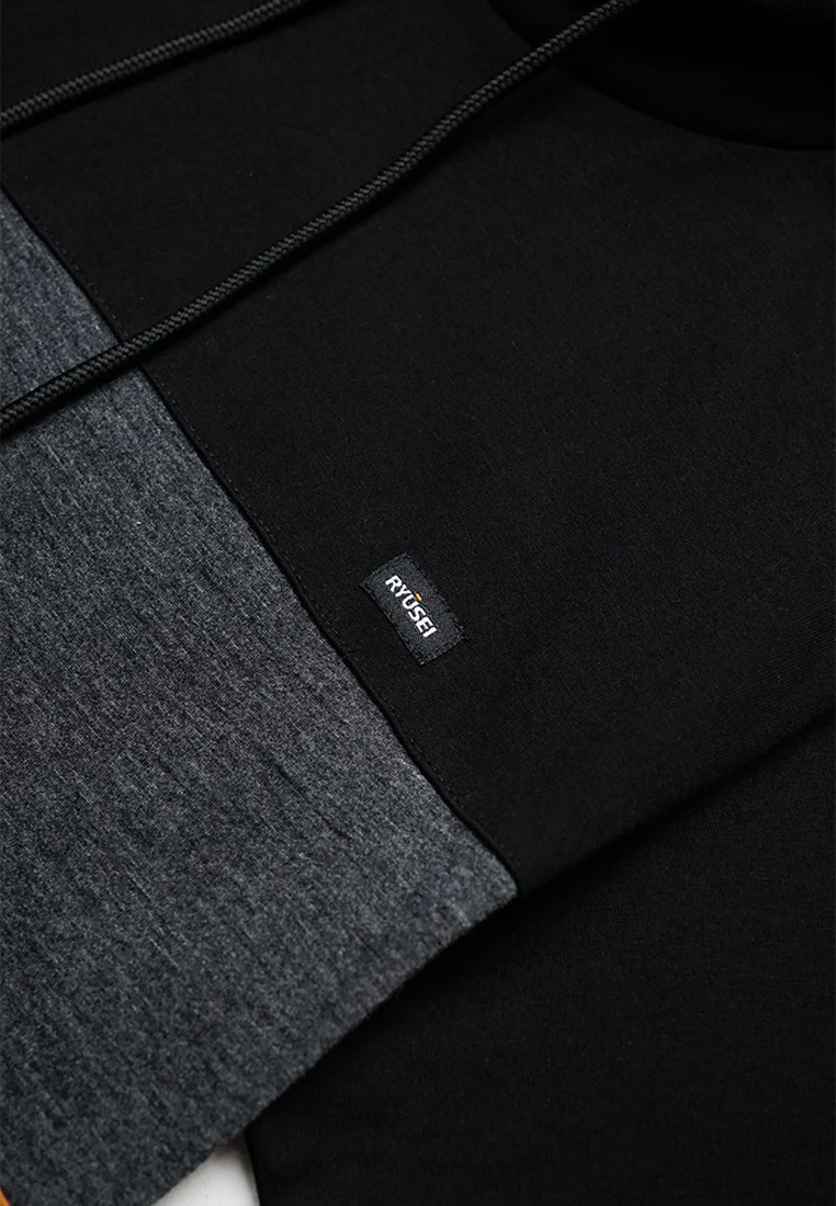 Ryusei Kaos Pria Lengan Panjang Nandito Shin Black