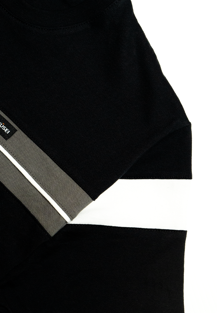 Ryusei Kaos Pria Nakasu Button CMB Black