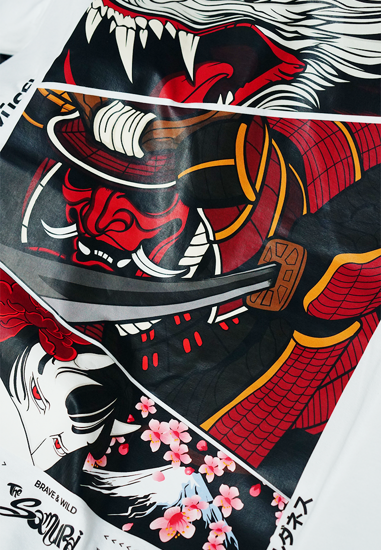 Ryusei Kaos Pria Warrior White