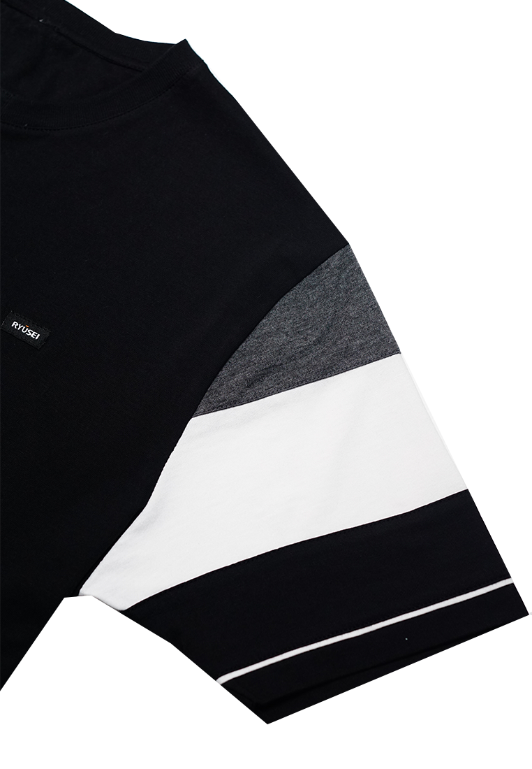 Ryusei Kaos Pria Kuniko Button CMB Black