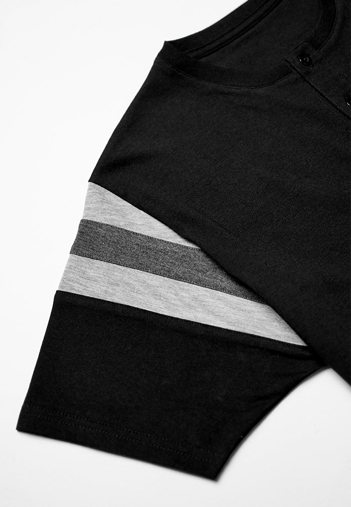 Ryusei Tshirt Yamanashi Button CMB Black - Ryusei