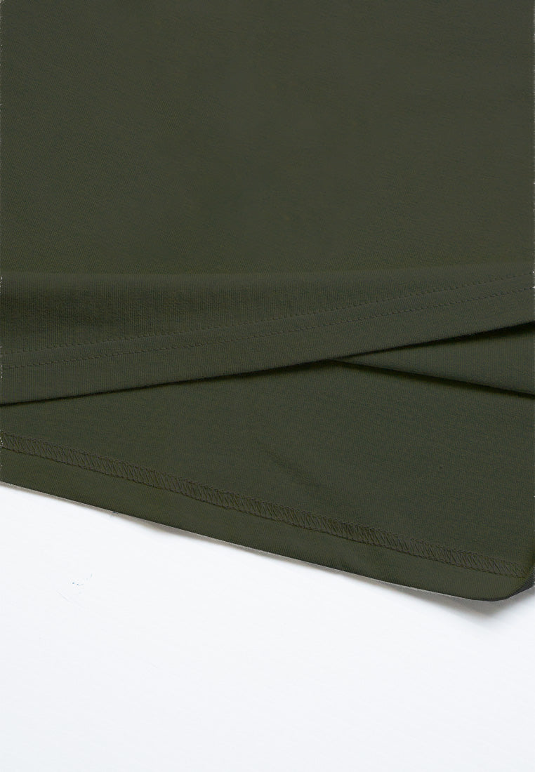 Ryusei Kaos Pria Takahiko Button Olive Green