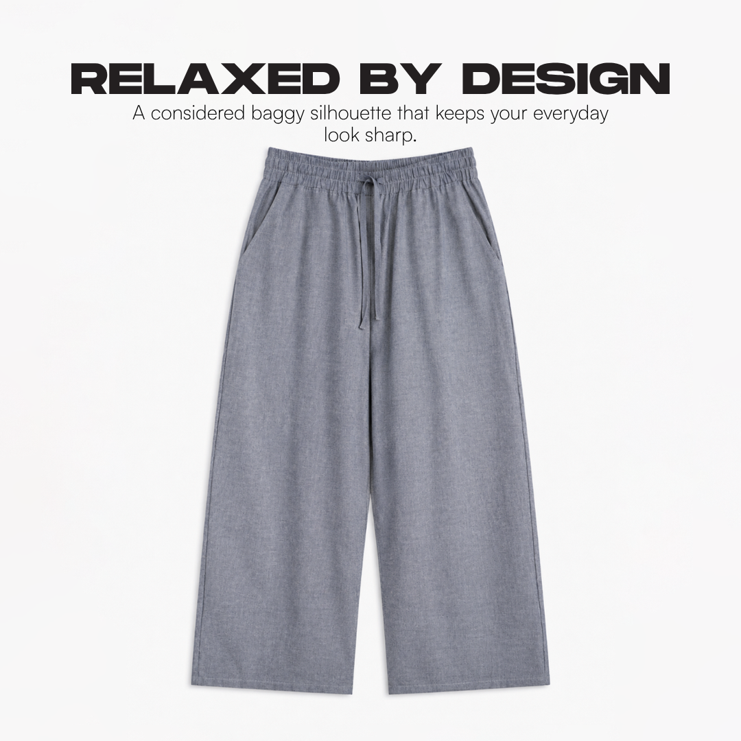 Ryusei Baggy Pants Denim Harumi Ash Grey