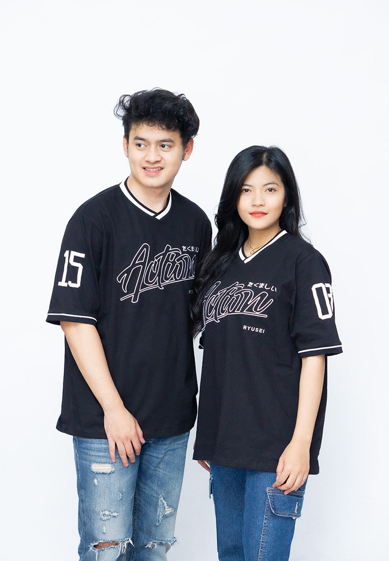 Ryusei Oversize T-shirt Jersey Streetwear Action - Bordir