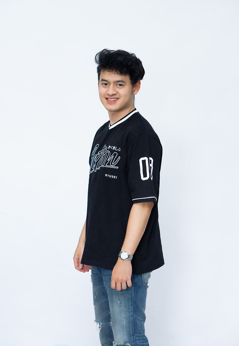 Ryusei Oversize T-shirt Jersey Streetwear Action - Bordir