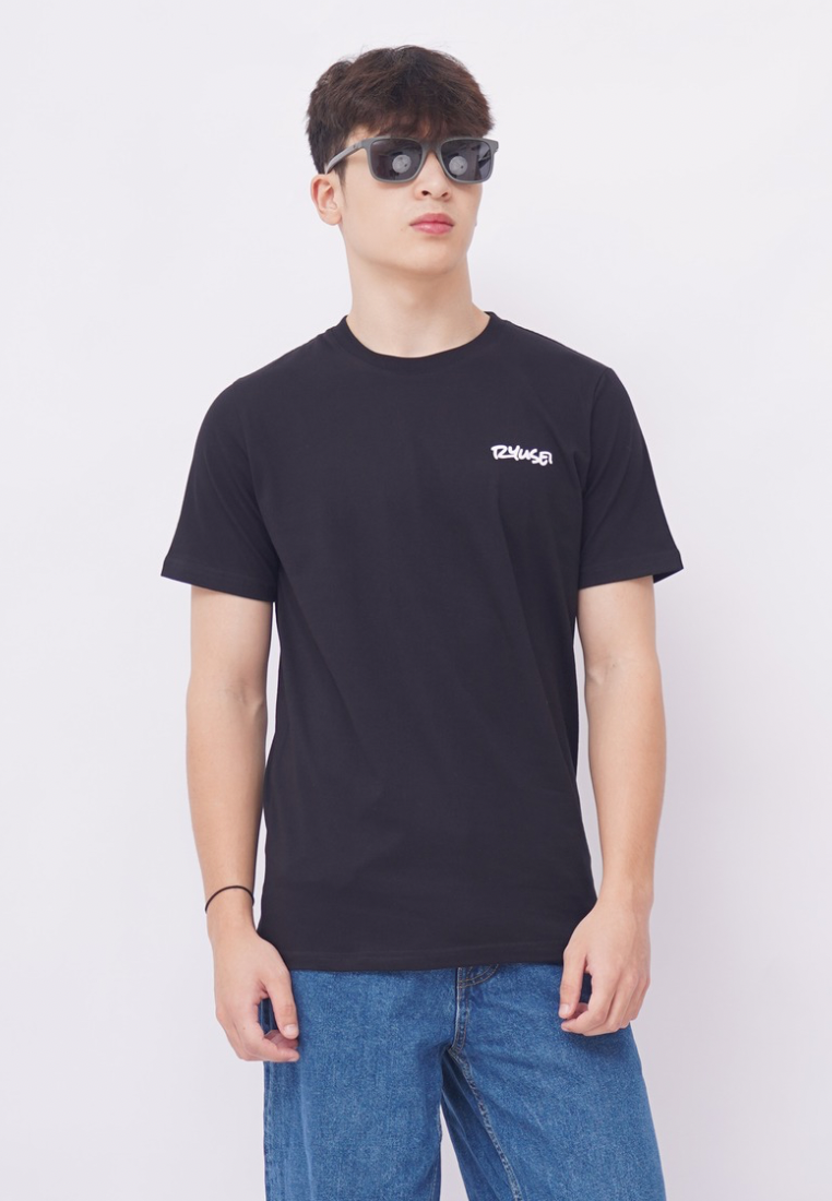 Ryusei Kaos Pria StandBack Black