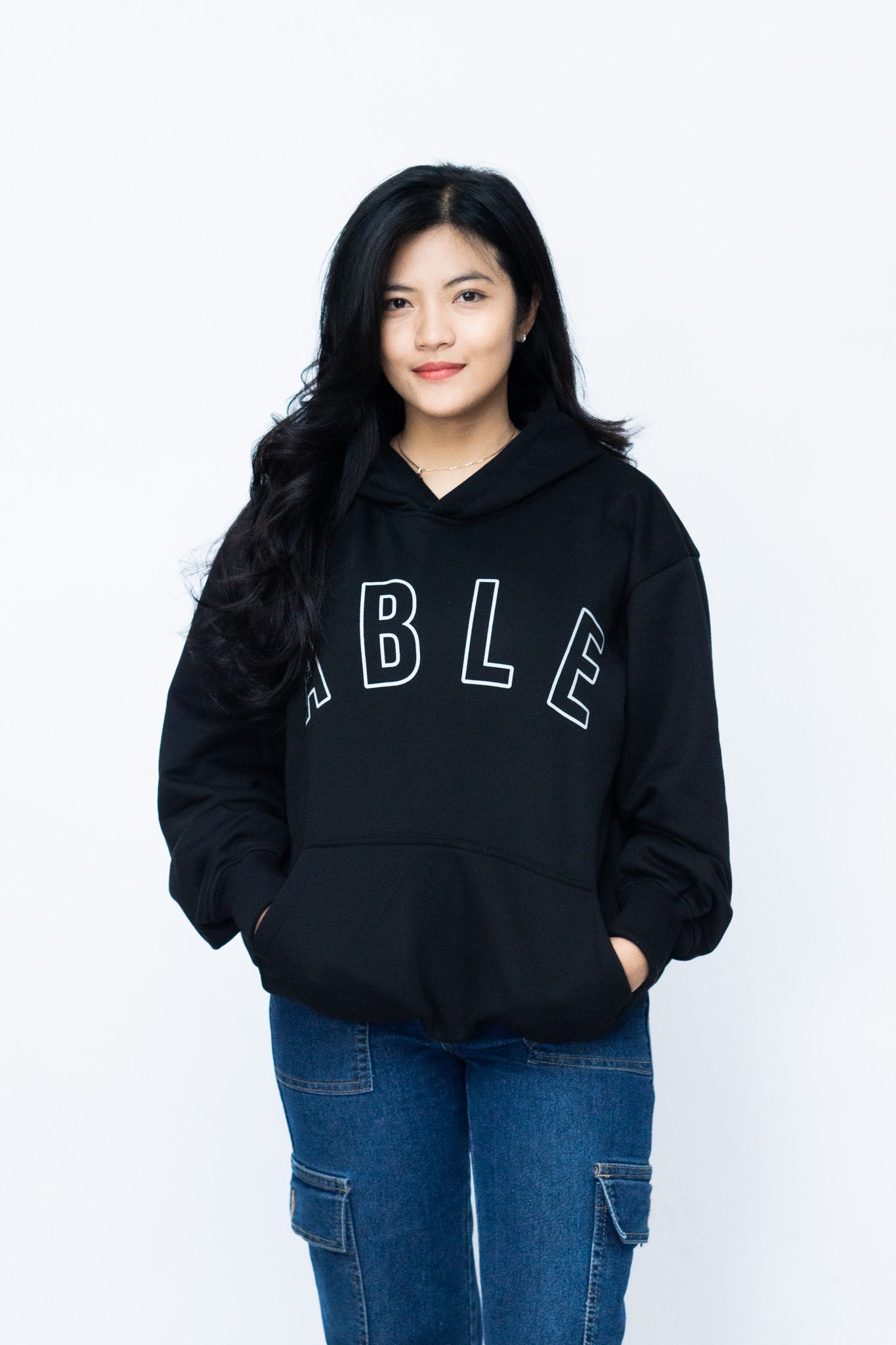 Ryusei Hoodie Boxy Able Full Black