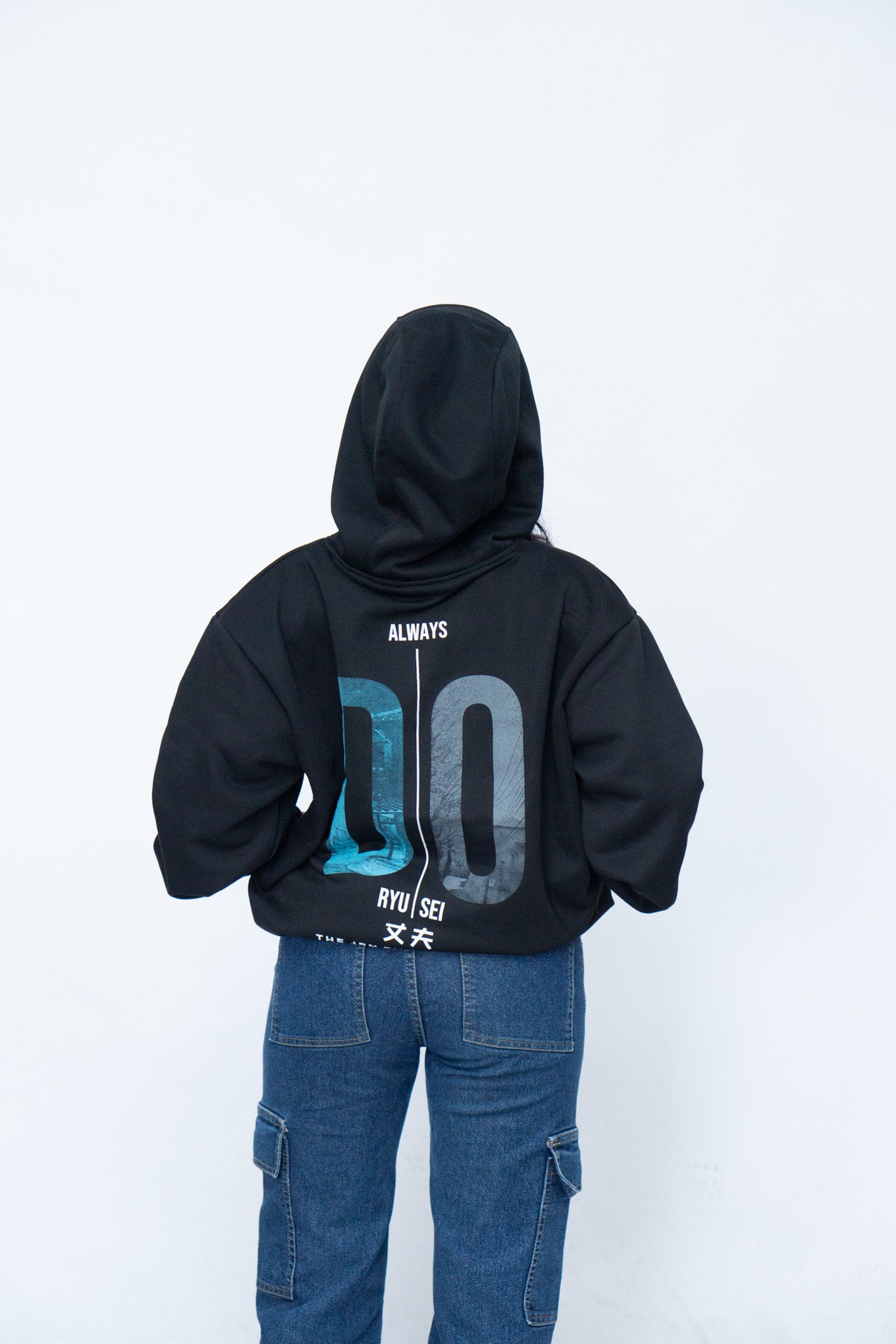 Ryusei Hoodie Boxy Able Full Black