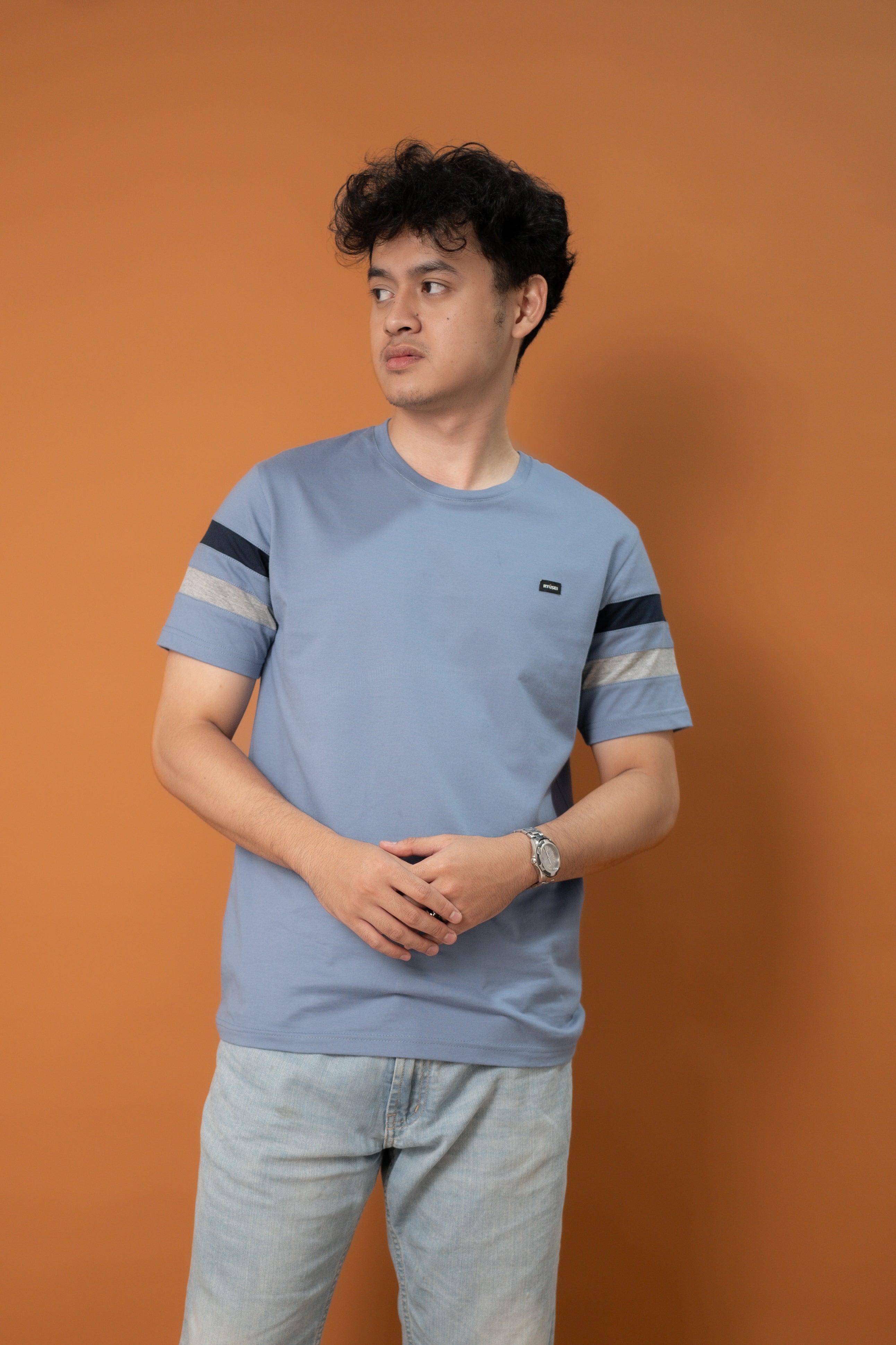 Kaos Pria Hyuga CMB Blue Denim