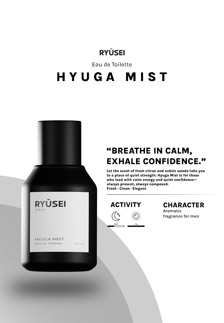 Ryusei Hyuga Mist - Eau de Toilette 35ml - Parfum Pria Tahan Lama