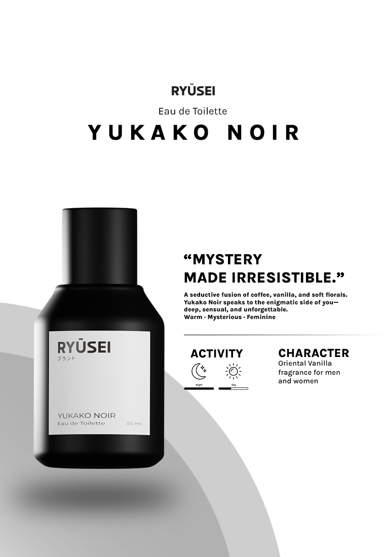 Ryusei Yukako Noir - Eau de Toilette 35ml - Parfum Unisex Hangat & Calm