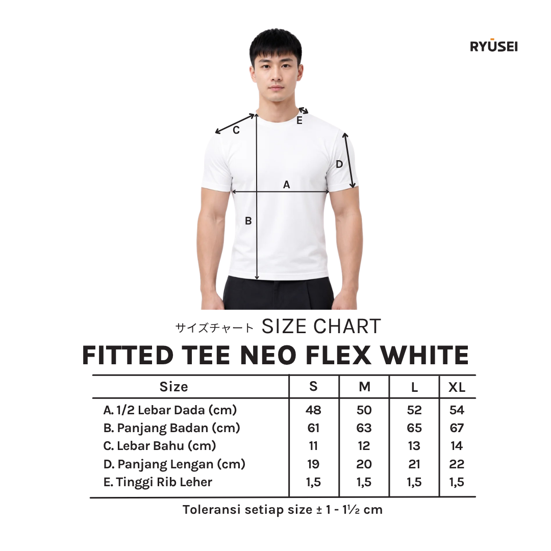 Ryusei Fitted Tee Neo Flex - Kaos Pria Slim Fit Premium Stretch