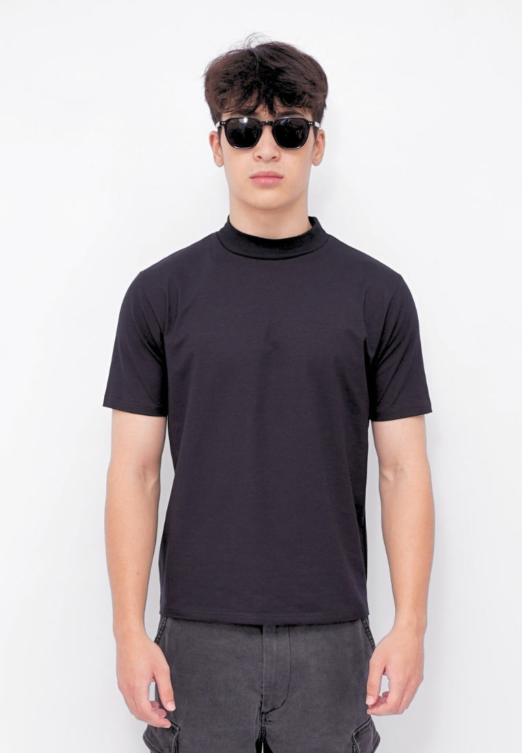 Ryusei Fitted Tee High Neck Neo Flex - Kaos Pria High Neck Slim Fit Premium