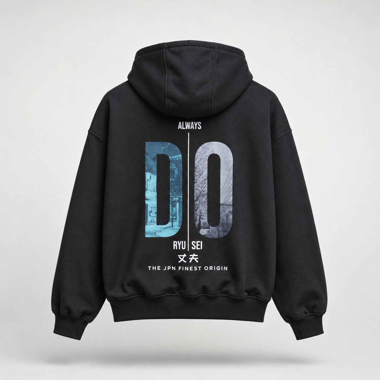 Ryusei Hoodie Boxy Able Full Black