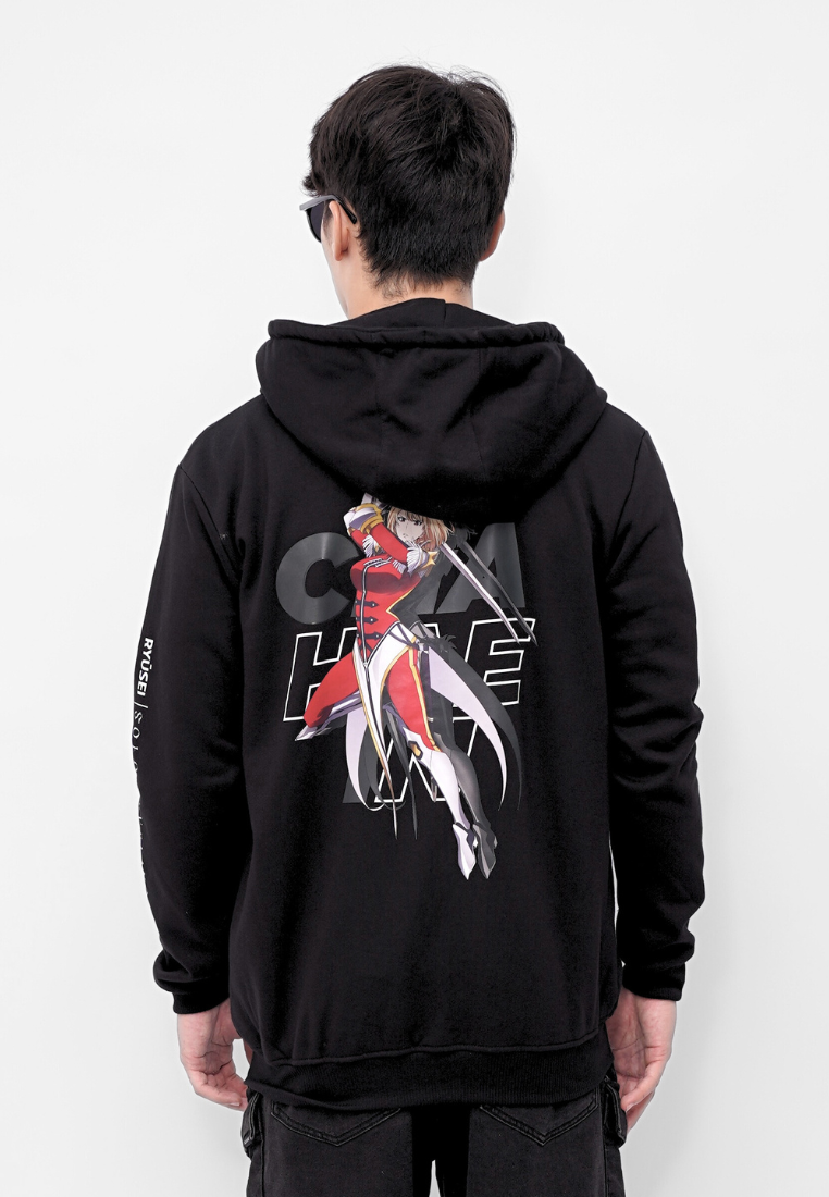 Ryusei x Solo Leveling | Hoodie Zipper Moonveil Black