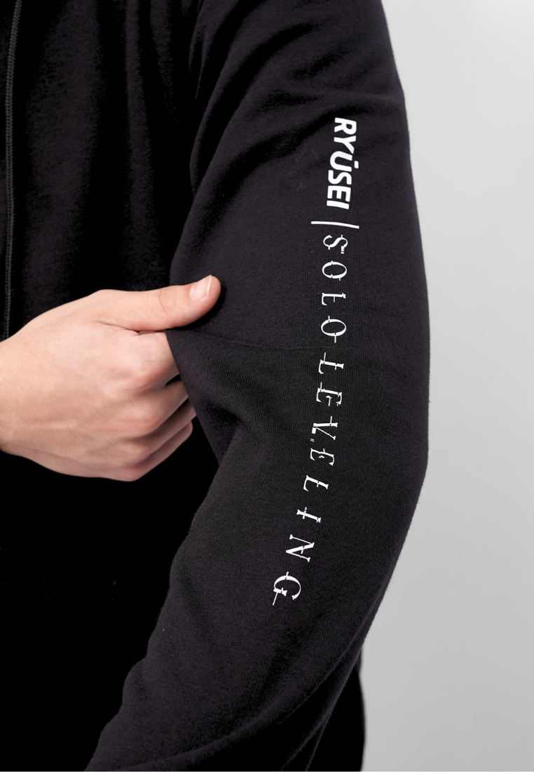 Ryusei x Solo Leveling | Hoodie Zipper Moonveil Black