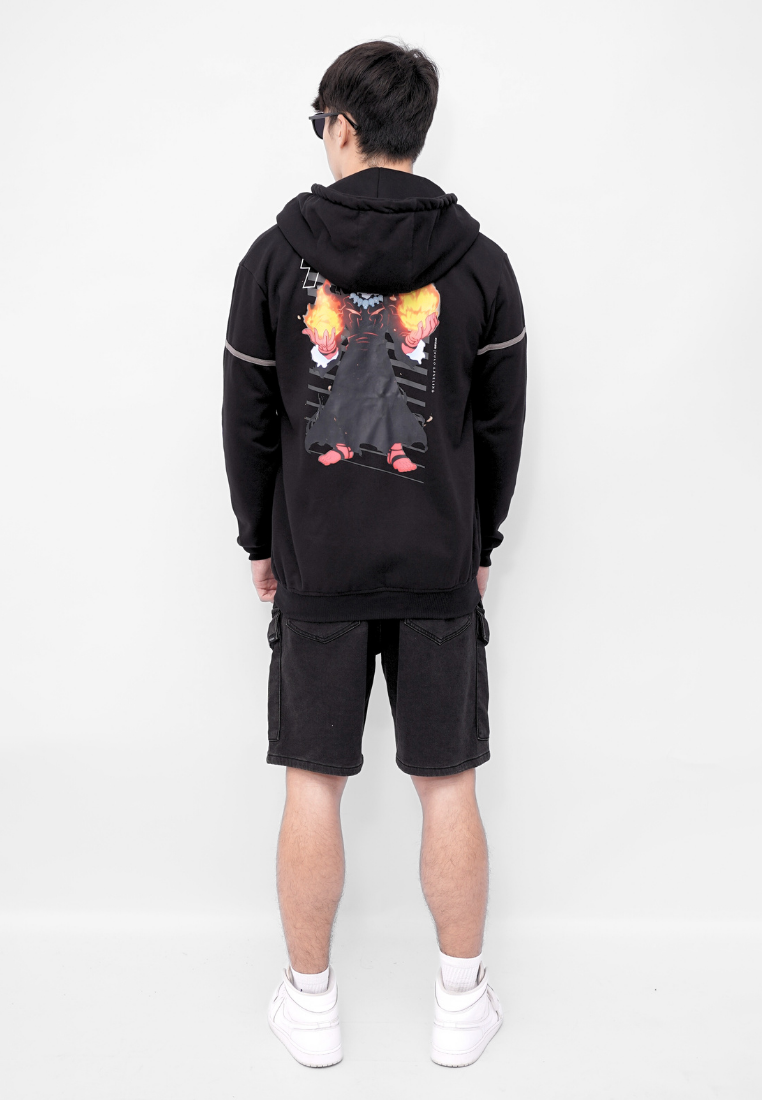 Ryusei x Solo Leveling | Hoodie Zipper Mystic Tusk Black