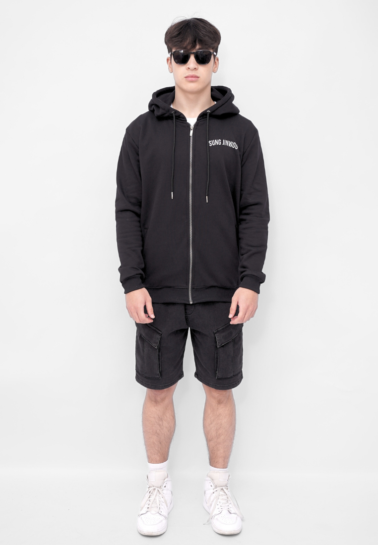 Ryusei x Solo Leveling | Hoodie Zipper Shadow of Jinwoo Black