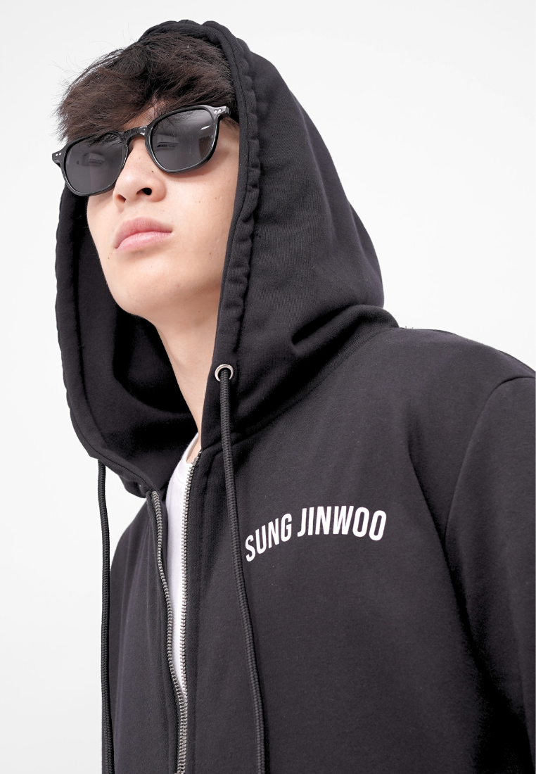 Ryusei x Solo Leveling | Hoodie Zipper Shadow of Jinwoo Black