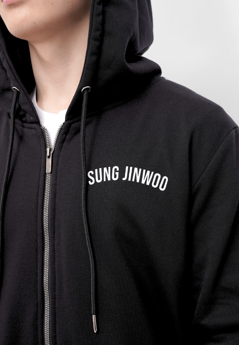 Ryusei x Solo Leveling | Hoodie Zipper Shadow of Jinwoo Black