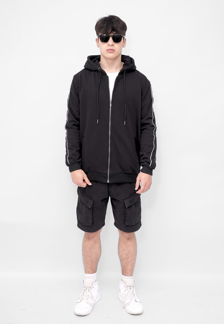 Ryusei x Solo Leveling | Hoodie Zipper Tank Shadow Black
