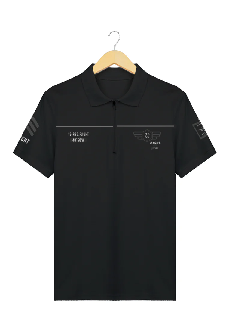 Ryusei Polo Pria Aviation Black - Ryusei