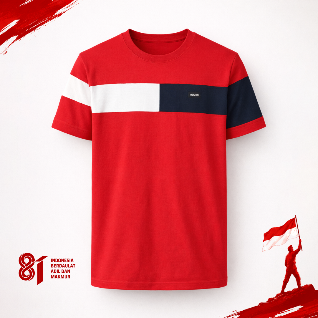 Ryusei Kaos Pria Hideyuki CMB Red