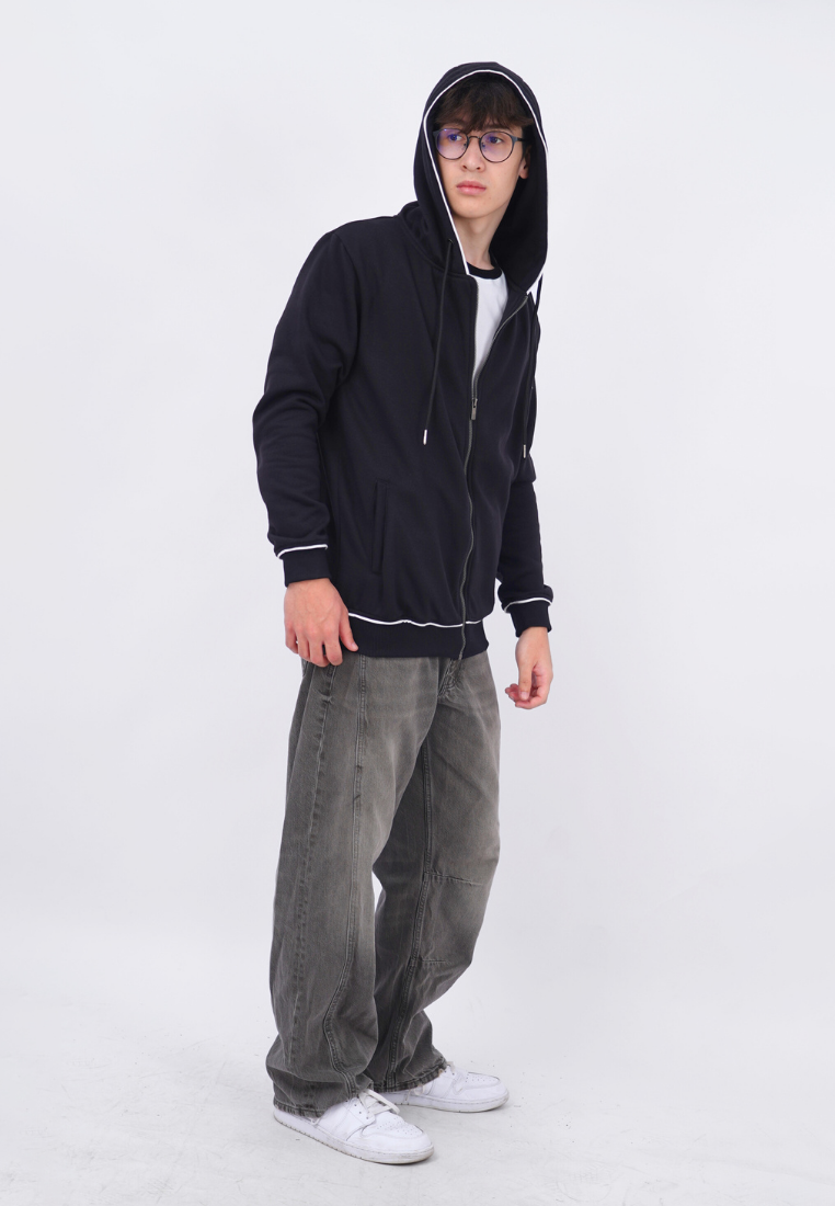 Ryusei Jaket Pria Life Fully Black
