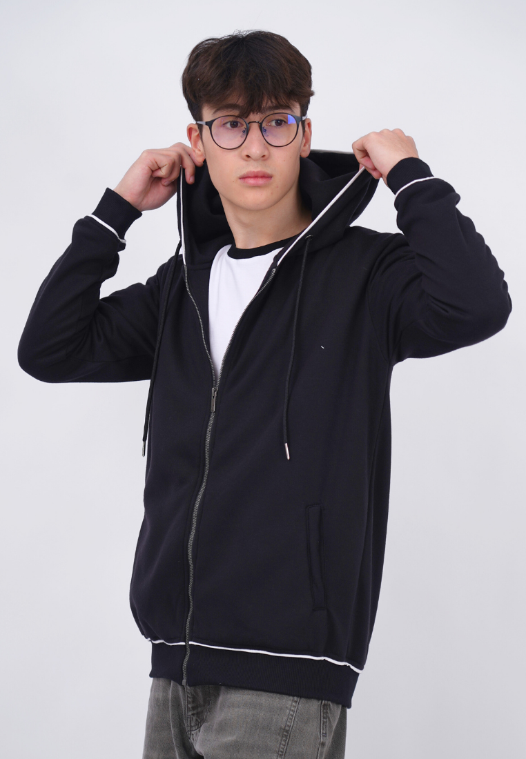 Ryusei Jaket Pria Life Fully Black