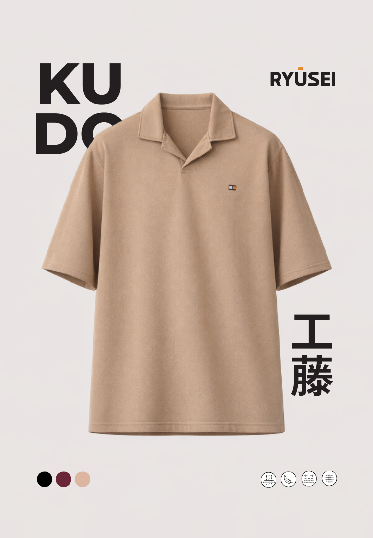 Ryusei Polo Oversize Kudo Twill – Polo dengan Tekstur Unik