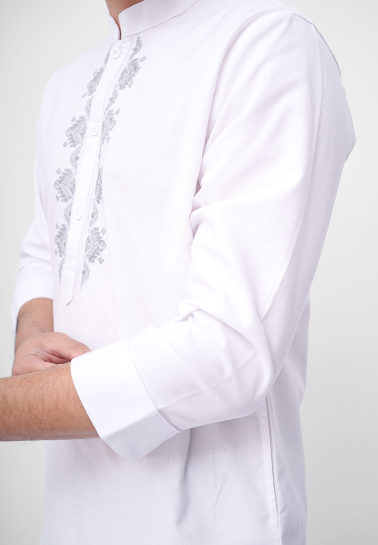 Ryusei Kemeja Kurta Kerah Koko Hiroji White