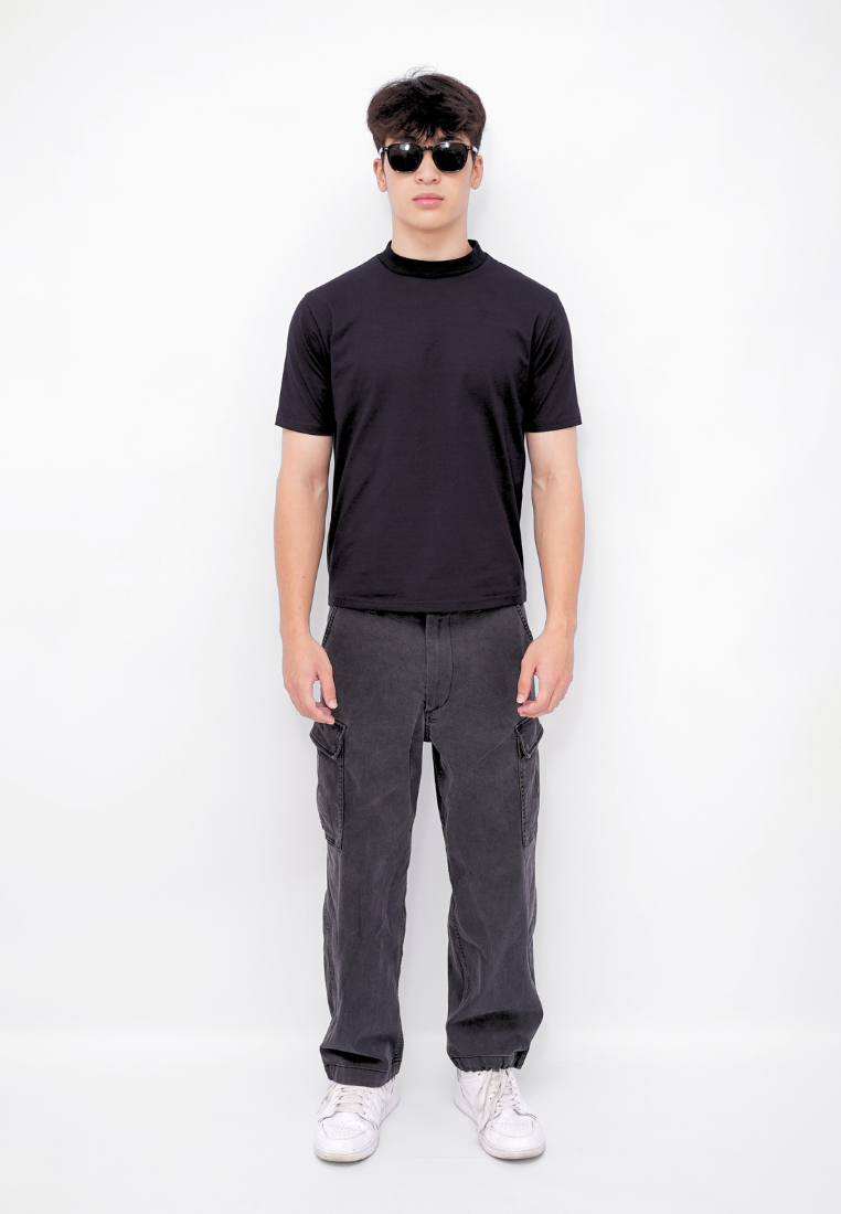 Ryusei Fitted Tee Medium Neck Neo Flex - Kaos Pria Medium Neck Slim Fit Premium