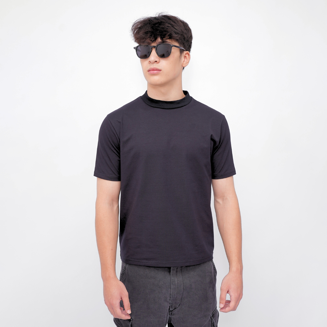 Ryusei Fitted Tee Medium Neck Neo Flex - Kaos Pria Medium Neck Slim Fit Premium