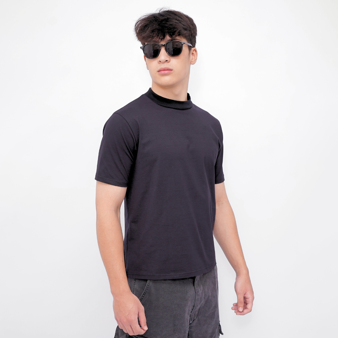 Ryusei Fitted Tee Medium Neck Neo Flex - Kaos Pria Medium Neck Slim Fit Premium