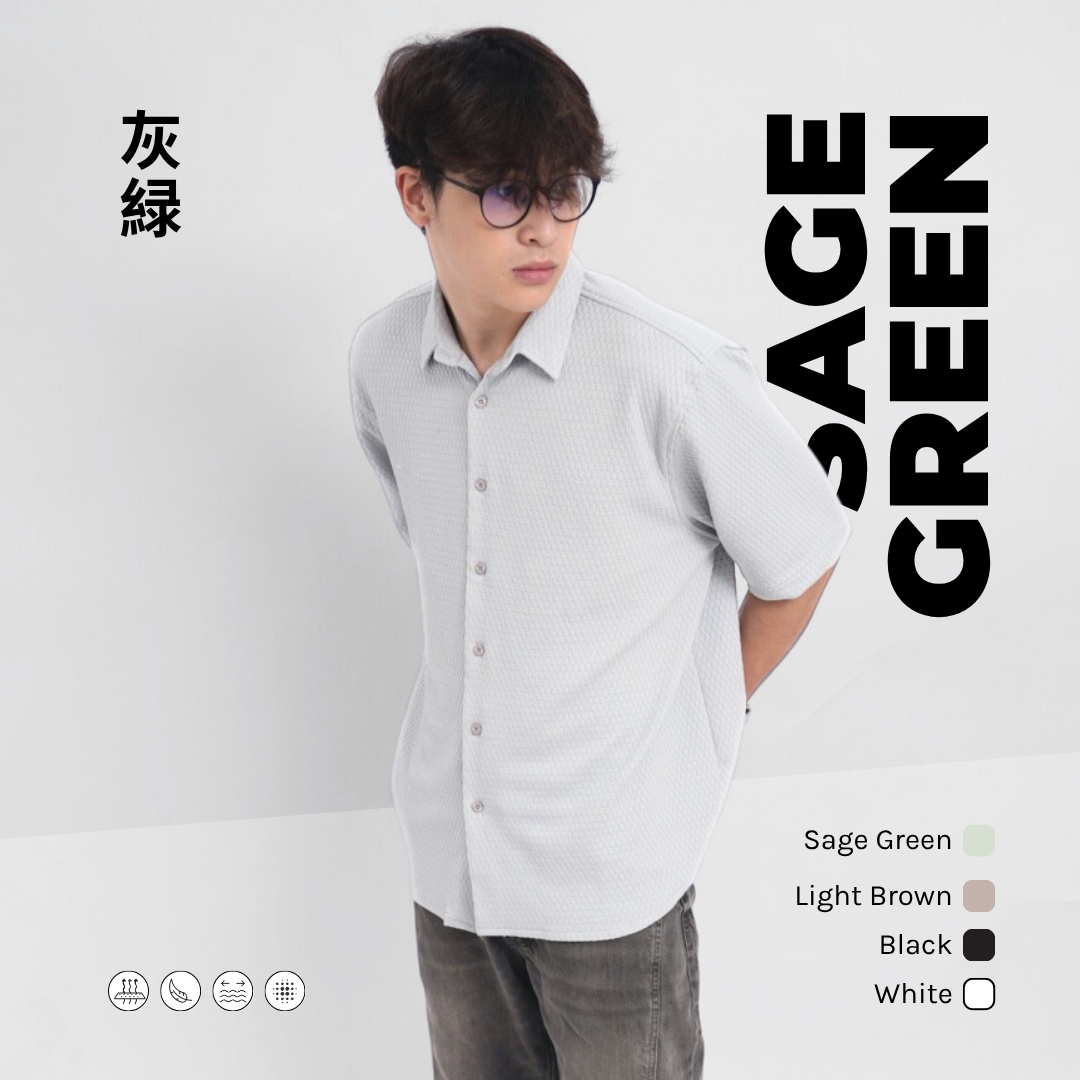 Ryusei Kemeja Pria Oversize SORA Knit - Stylish & Nyaman untuk Dailywear
