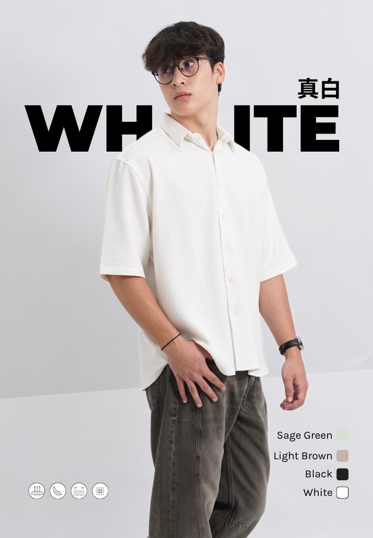 Ryusei Kemeja Pria Oversize SORA Knit - Stylish & Nyaman untuk Dailywear