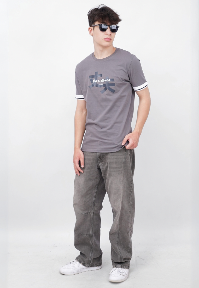 Ryusei Kaos Pria Persistence Dark Grey